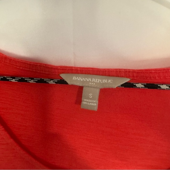 Banana Republic Pink 100% Cotton 1/2 Sleeve Sheath Dress Tie Waist Size Small - Picture 3 of 5